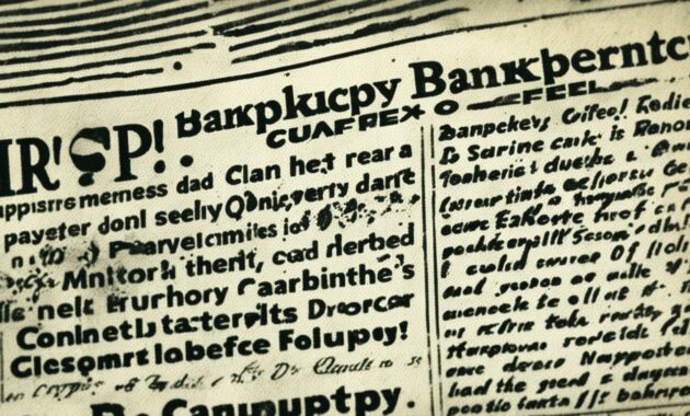 bankruptcy in local publications