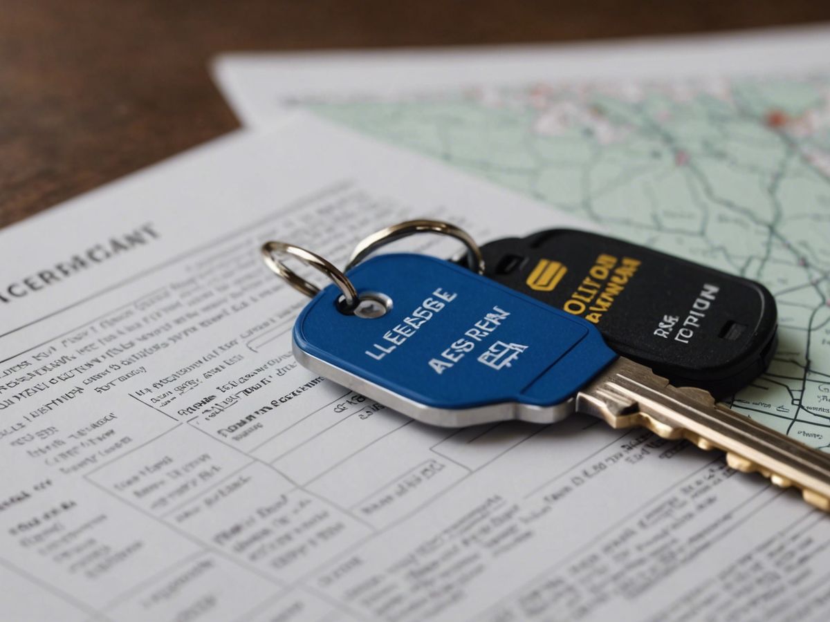 Keys on lease with California map, new deposit law