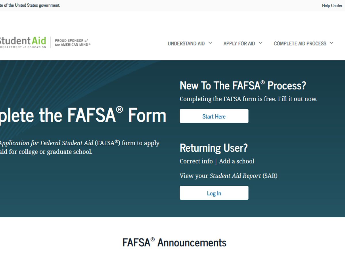 FAFSA 2024 application